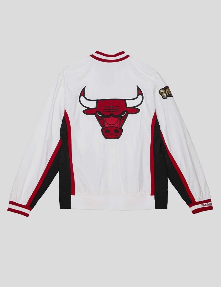 Chaqueta MITCHELL & NESS garotago bulls finals 1998-99 warm up jacket white